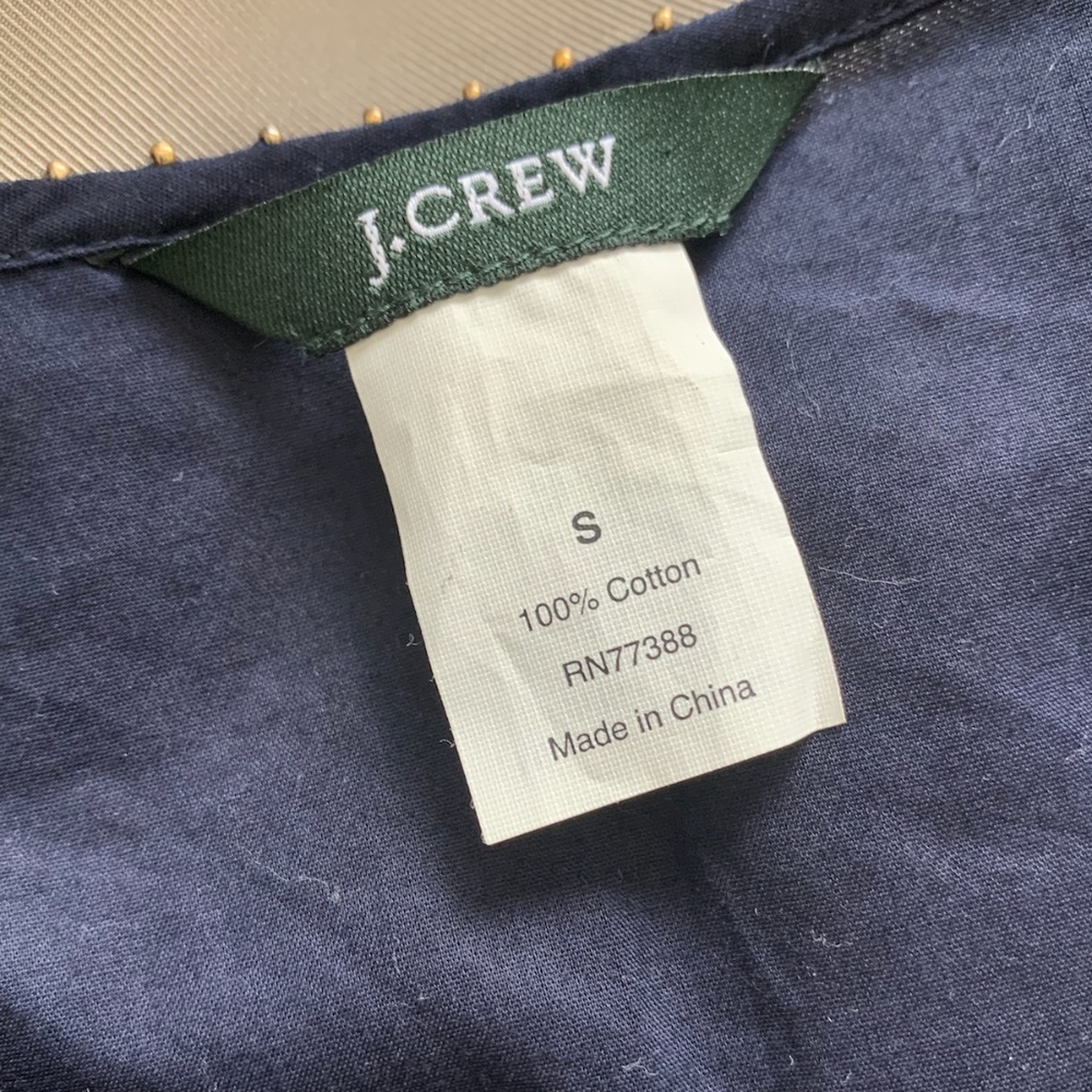 LAST CALL ⭐️ J.Crew Beaded Tunic in Navy Blue - Picture 4 of 5